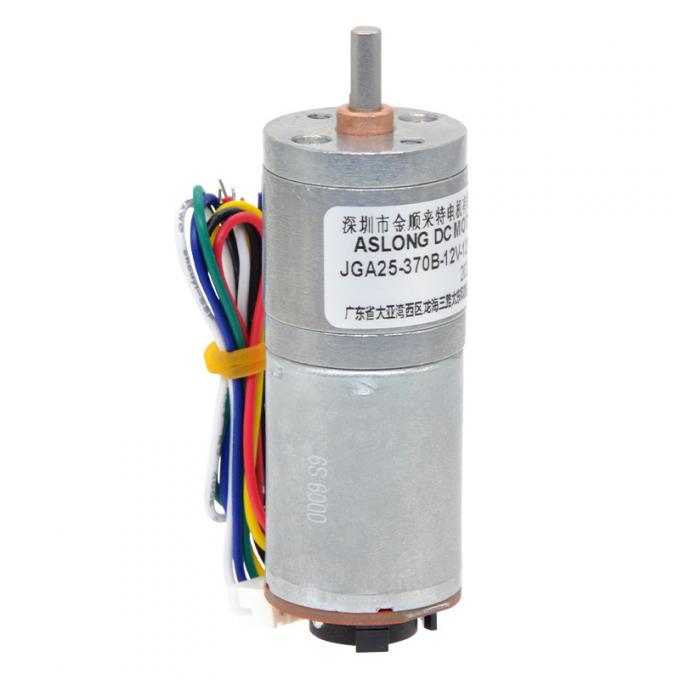 6v 12v 25mm مُفرش DC Gear Motor Encoder JGA25-370B عزم دوران عالي 25mm مُفرش DC Gear Motor 18