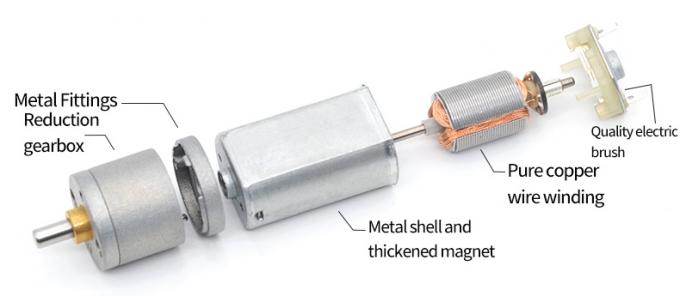 12 فولت مكافئ ميكرو محرك JGA20-180 ميكرو محرك مكافئ مكافئ مغناطيس دائم منخفض السرعة 6