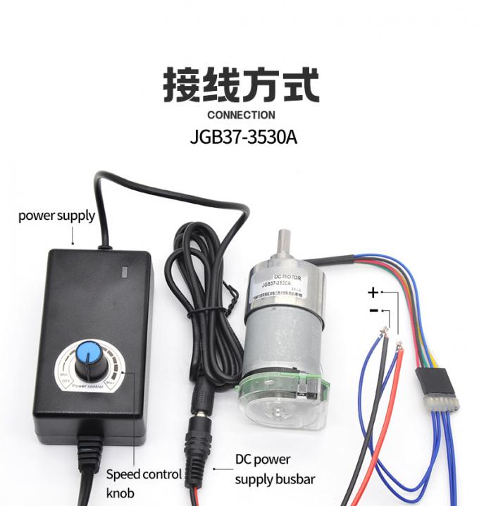 عزم دوران عالي 24 فولت 59 دورة في الدقيقة JGB37-3530A عزم دوران عالي سرعة منخفضة محرك كهربائي 37 ملم 14