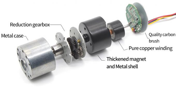 محرك تباطؤ عالي الجودة 24 فولت JGB37-3625 محرك كهربائي صغير بدون فرشاة DC 20