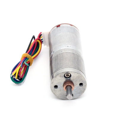 25mm التشفير الصغيرة DC والعتاد المحركات عالية عزم الدوران 6v 60RPM مغناطيس دائم