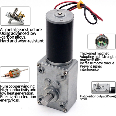 ASLONG A5840-31ZY محرك خفض عجلات الدفع للروبوتات عالية الدوران 12/24V 10-470RPM 58MM مع 31ZY خفض تلقائي القفل