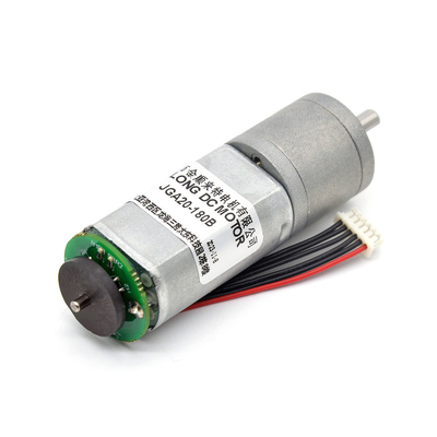 محرك تشفير صغير Dc Gear JGA20-180B 12V 258RPM 1:31 Micro Motors Encoder Dc Motor Brush