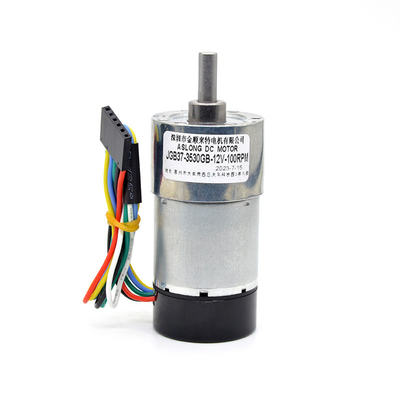 محرك العجلات المتحركة DC مع مكشف عزم كبير JGB37-3530GB 24V 111RPM 1:90 24v محرك العجلات المنسحة مع مكشف