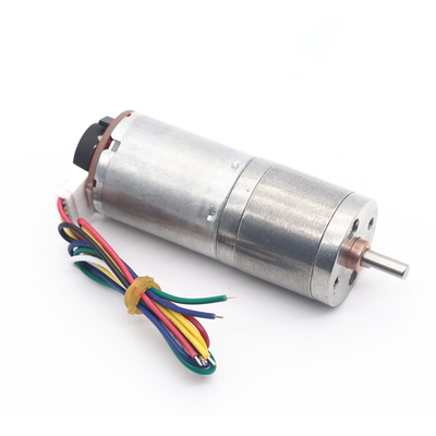 25mm التشفير الصغيرة DC والعتاد المحركات عالية عزم الدوران 6v 60RPM مغناطيس دائم