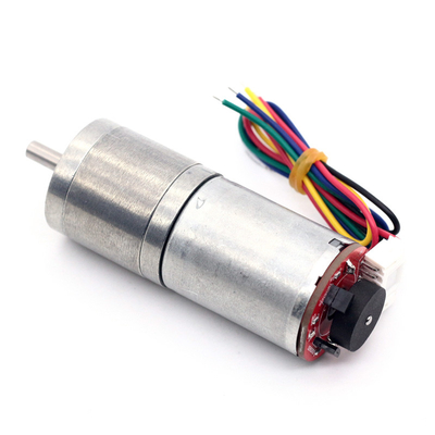 25mm التشفير الصغيرة DC والعتاد المحركات عالية عزم الدوران 6v 60RPM مغناطيس دائم