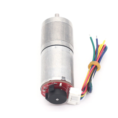 25mm التشفير الصغيرة DC والعتاد المحركات عالية عزم الدوران 6v 60RPM مغناطيس دائم