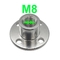 M8 شفة اقتران الجوز القطر الداخلي 8 مم للعمود الخيوط للمحرك